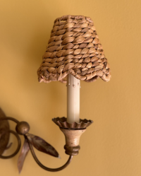 Sconce Lampshade in Water Hyacinth (Scalloped)