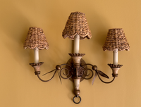 Sconce Lampshade in Water Hyacinth (Scalloped)