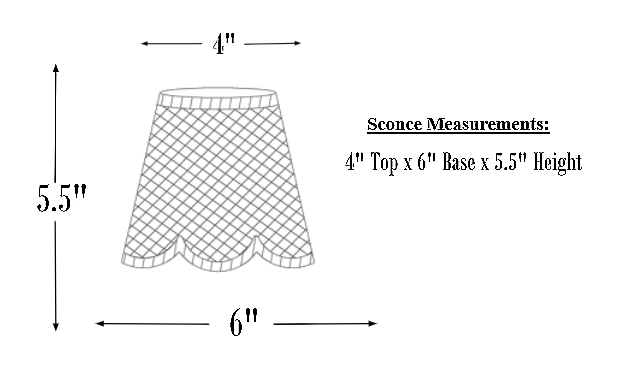 Sconce Lampshade in Water Hyacinth (Scalloped)