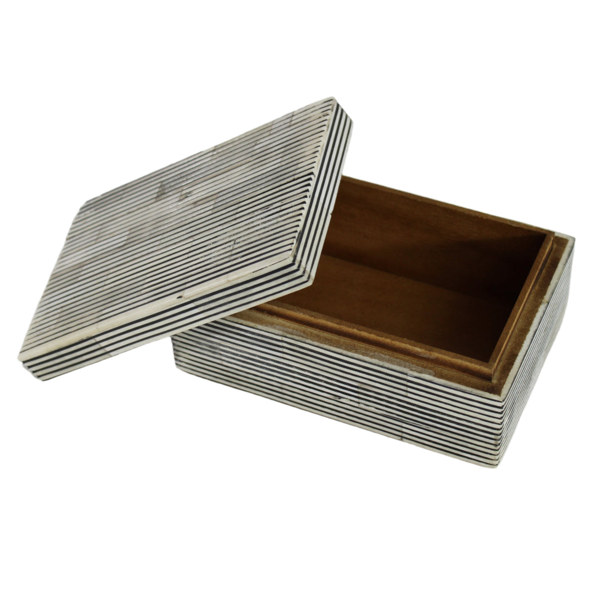 Small Pinstripe Bone Box