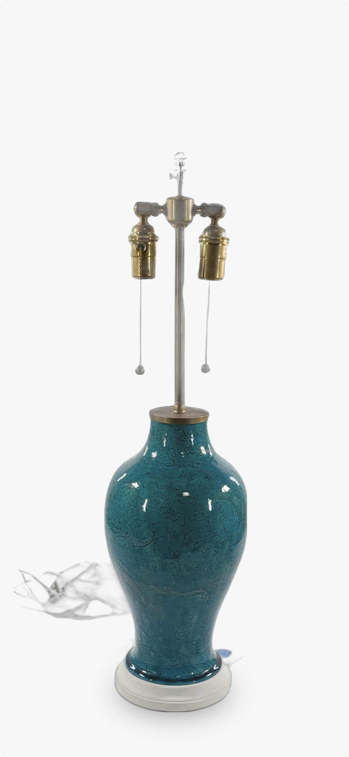 Chinese Aqua Glazed Lamp