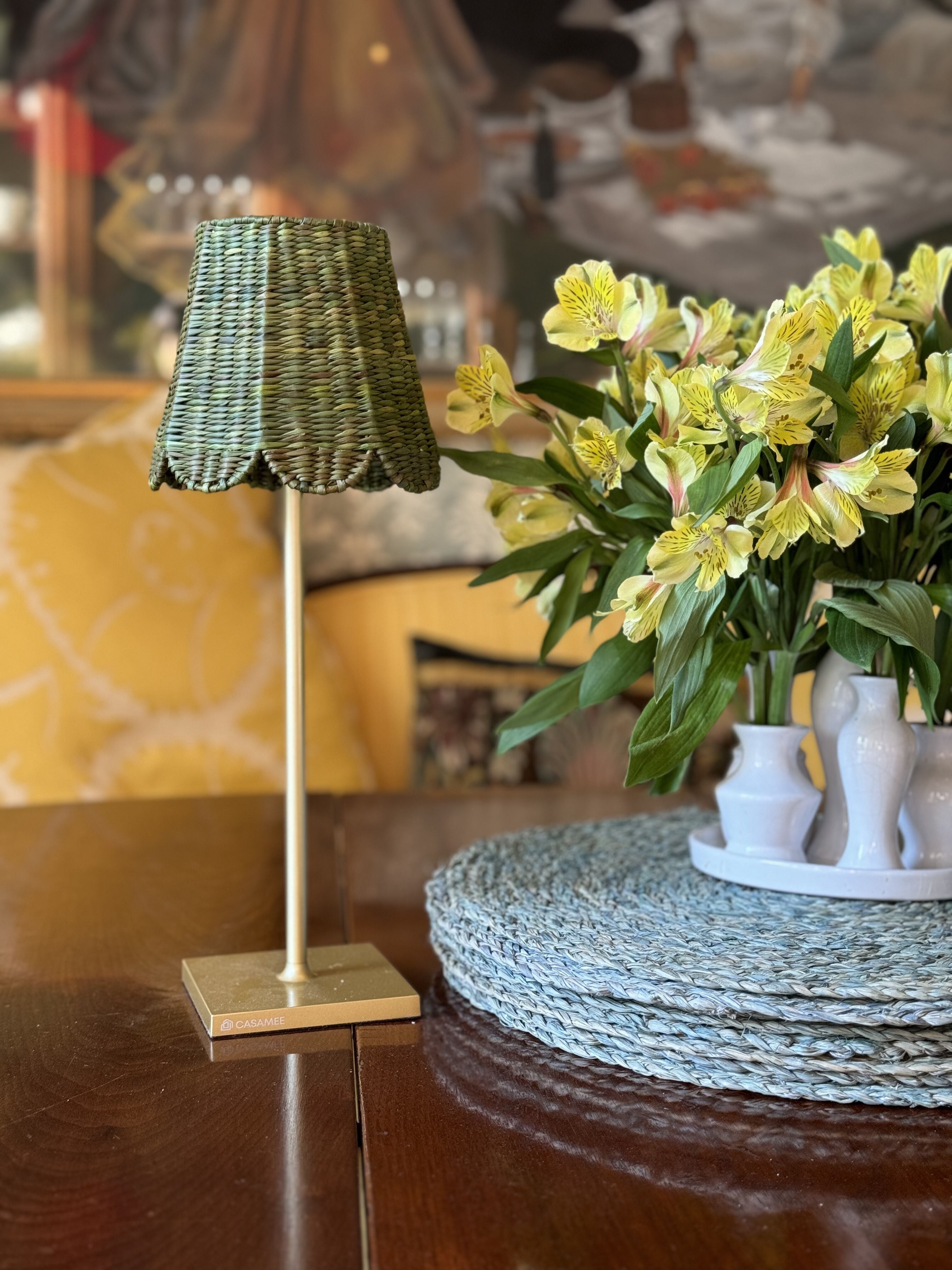 Small Seagrass Shade Cover (Scalloped in Bancha Green)