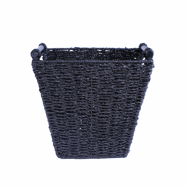 3-Piece Bathroom Gift Bundle in Black Twisted Seagrass