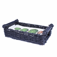 3-Piece Bathroom Gift Bundle in Black Twisted Seagrass