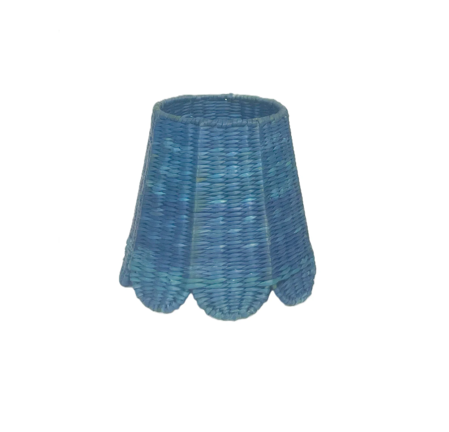 Small Seagrass Shade Cover (Scalloped in Blue)