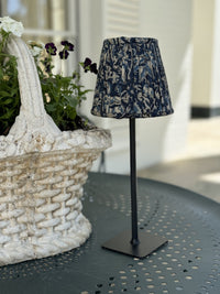 Small Fabric Shade Cover in Blue Azalea