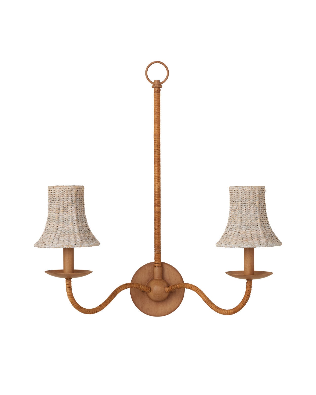 Bell Shaped Chandelier Shade Cover in Seagrass