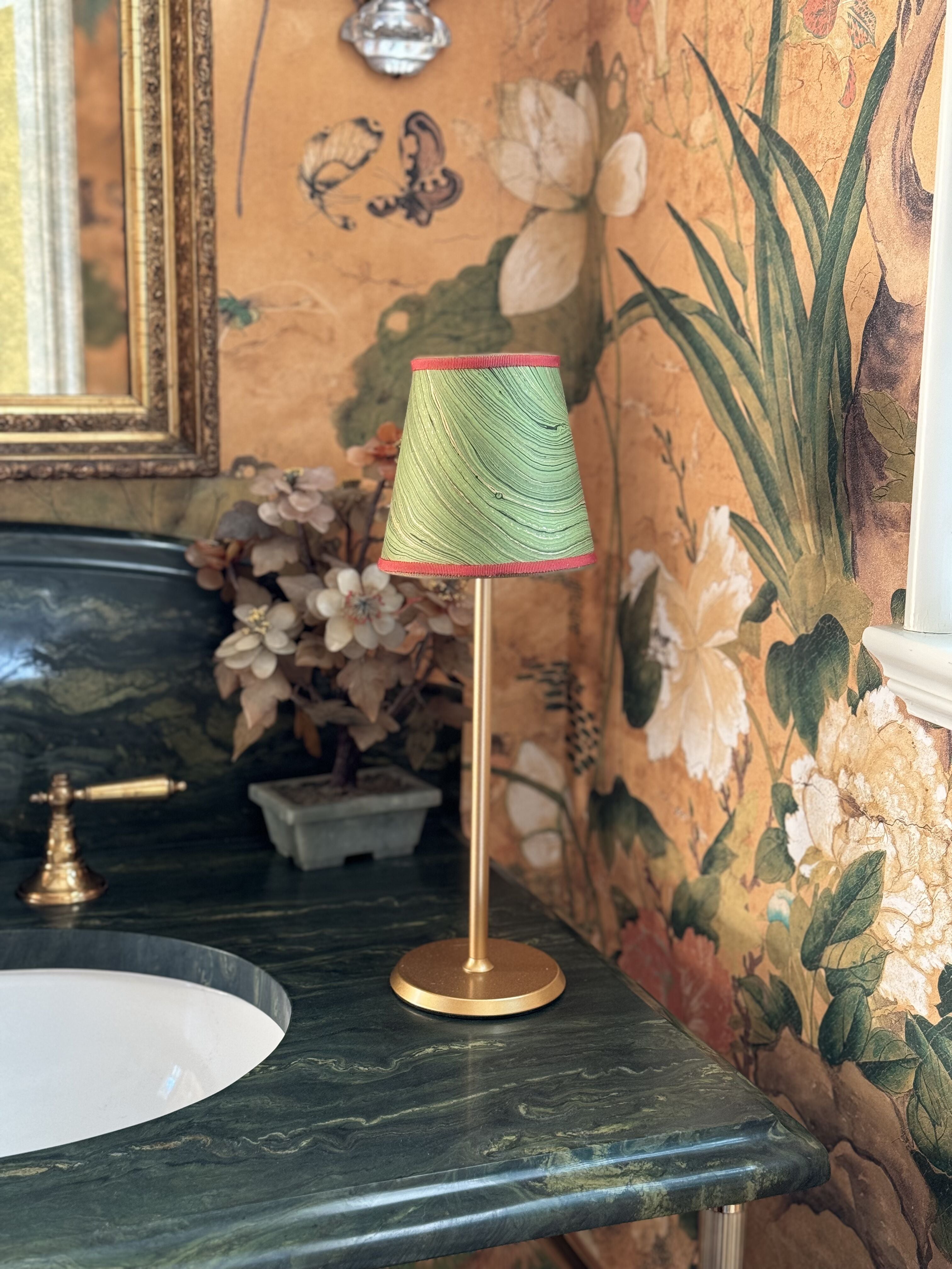 Small Marble Shade Cover in Emerald