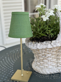 Small Linen Shade Cover in Fern Green