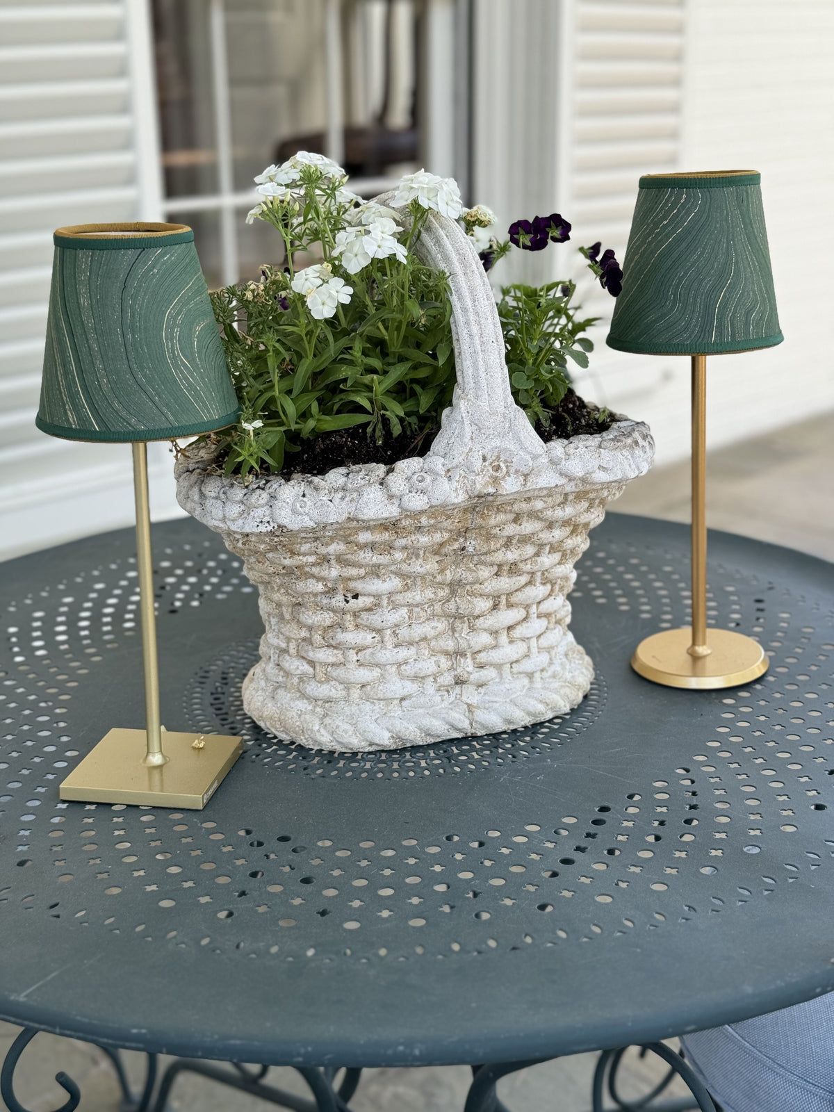 Small Empire Marble Shade in Hunter Green