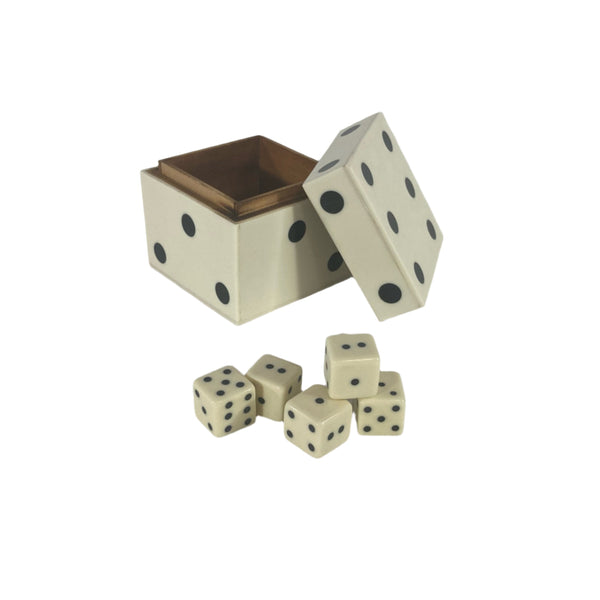 Large Die Cube with Dice