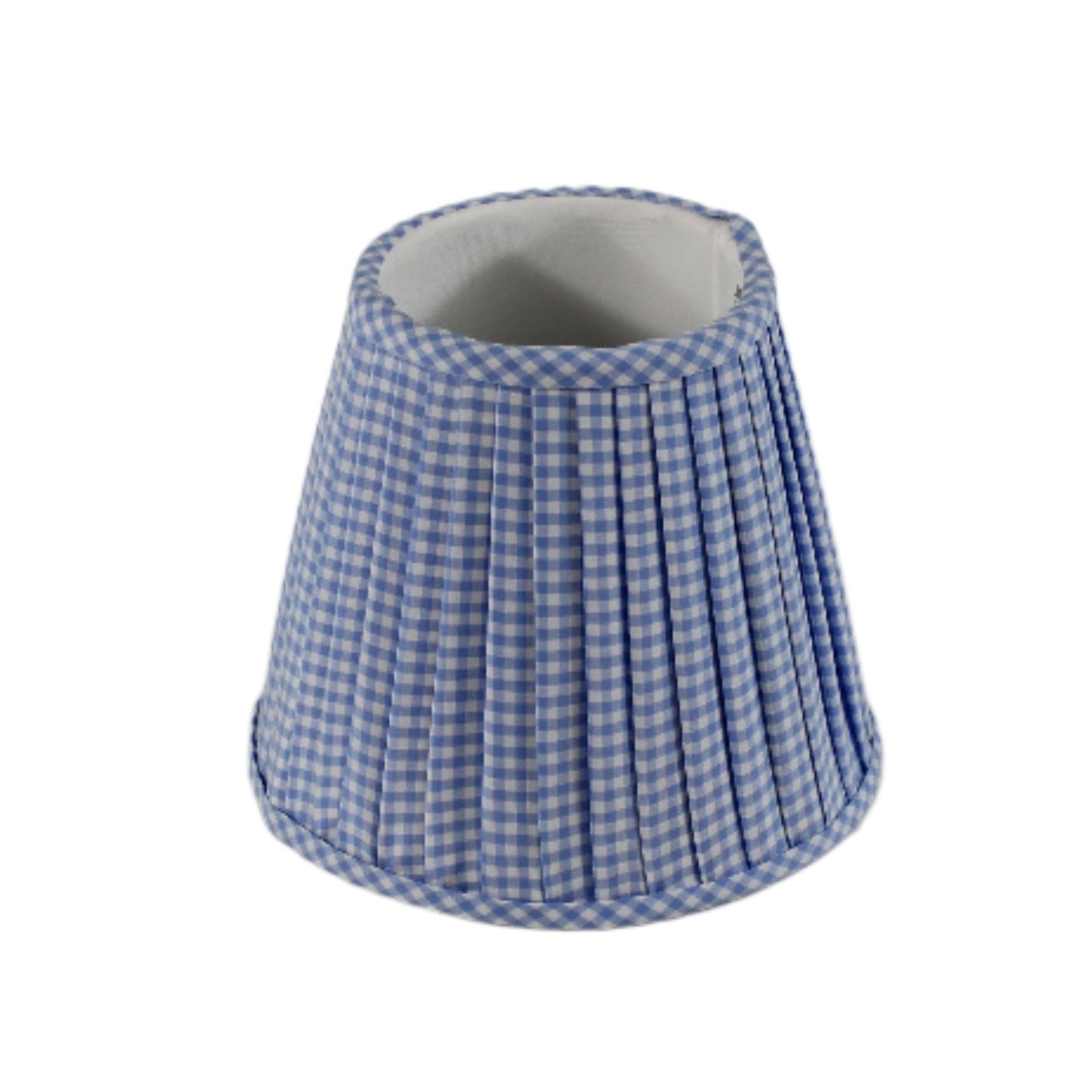 Small Maison Maison Design Shade Cover (Gingham in Light Blue)
