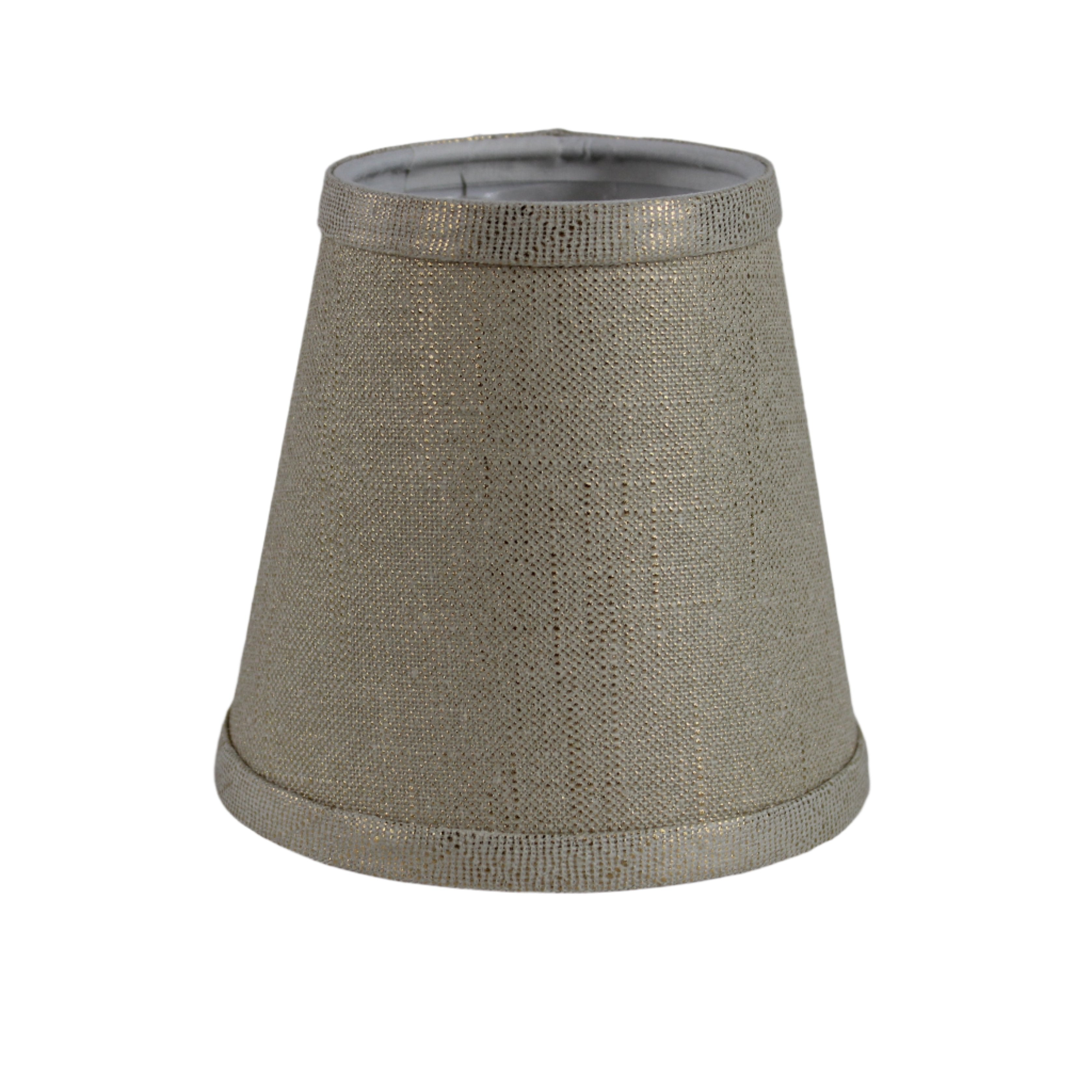 Small Linen Shade Cover in LS Lurex Gold