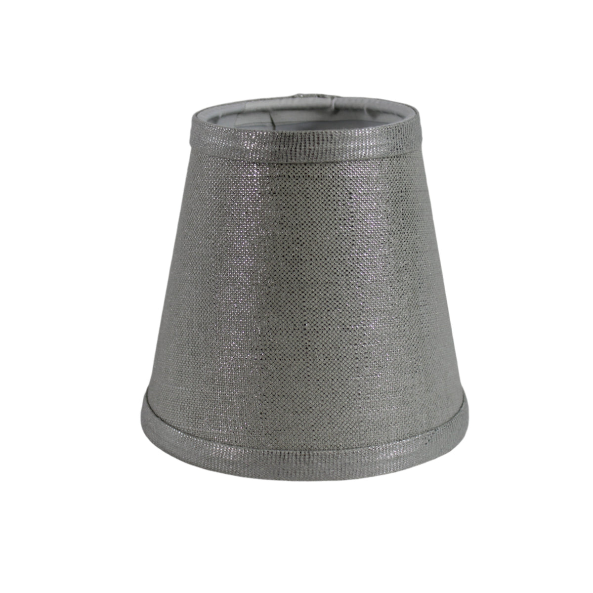 Small Linen Shade Cover in Silver