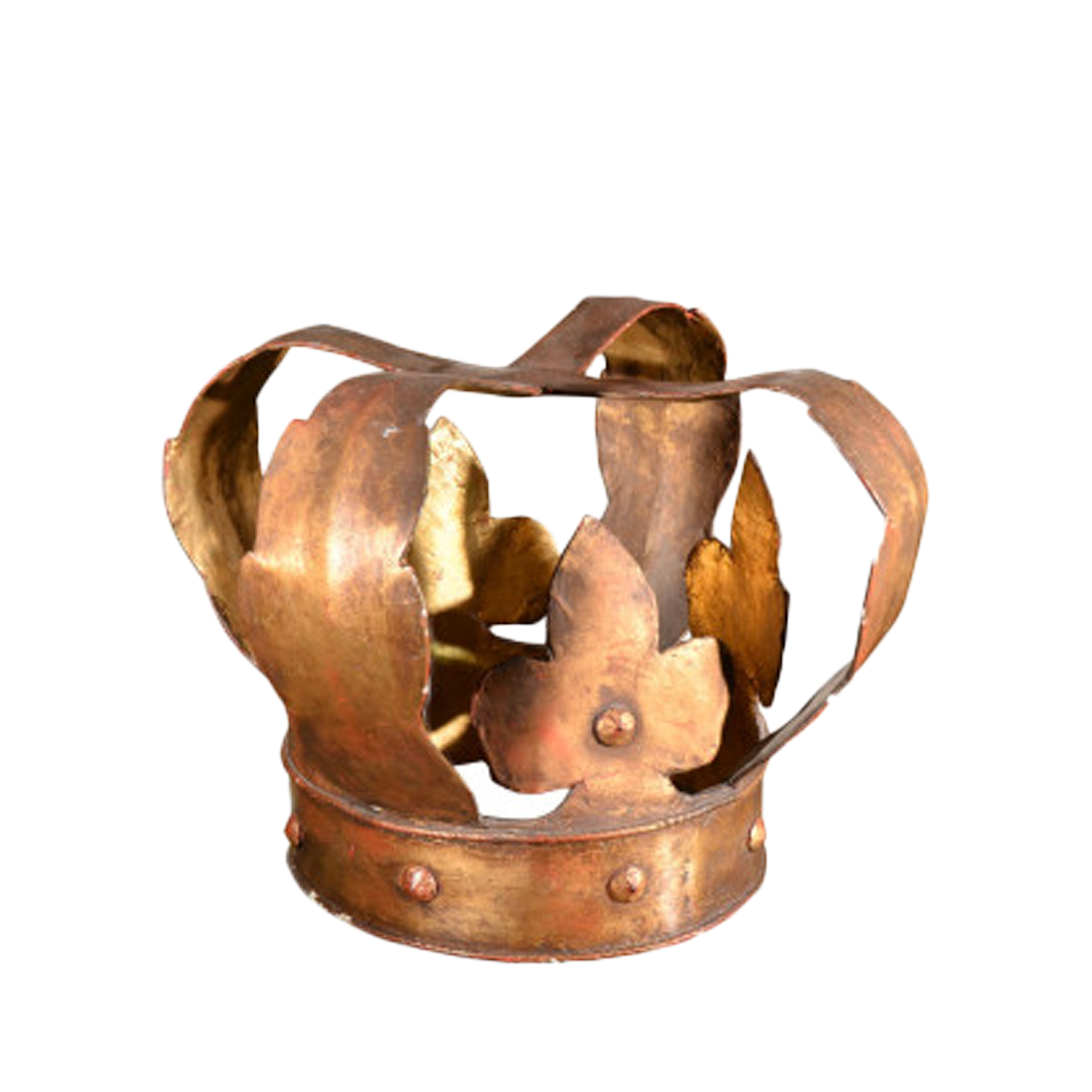 19th C. French Paper Mache & Gold Leafed Crown