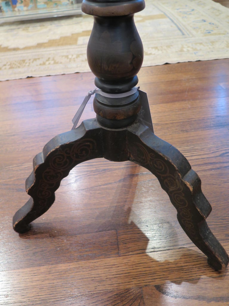 19th Century Tole Tilt-Top Parlor Table