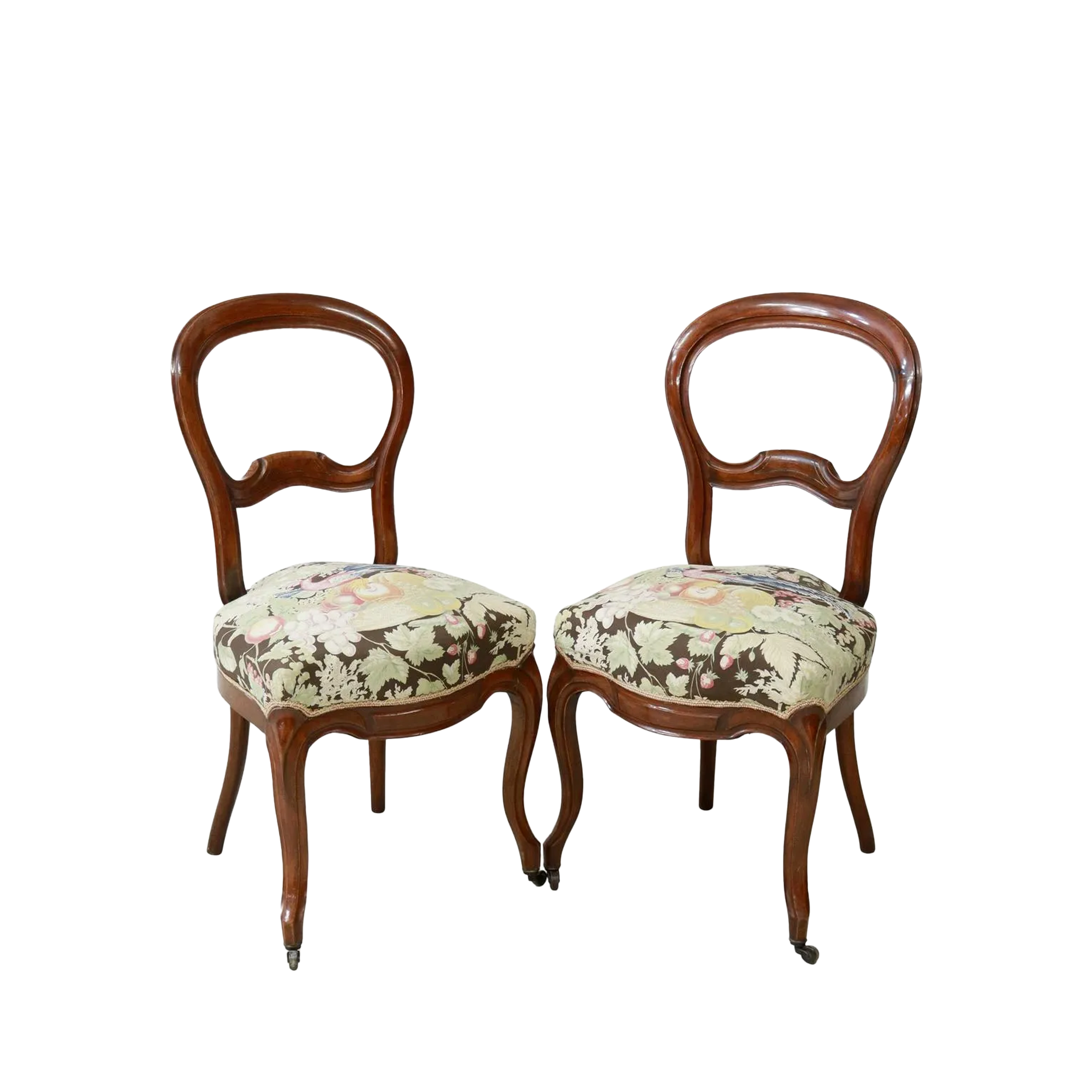 Pair of French Louis Philippe Mahogany Side Chairs