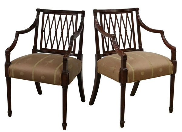 English Regency Style Mahogany Armchairs