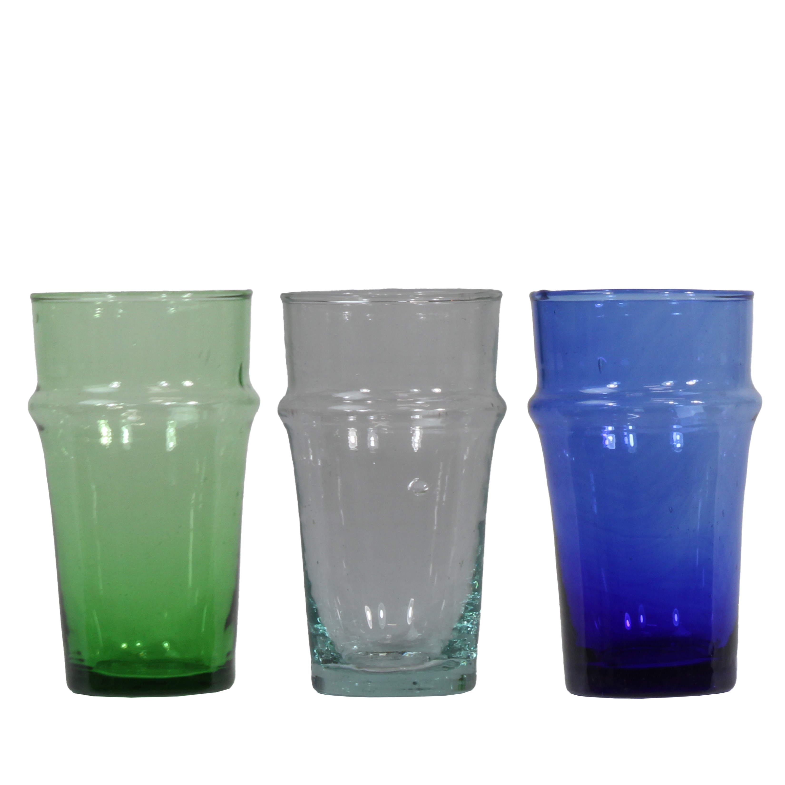 Vintage Style Etched Glass Large Drinking Tumblers- Set of 6