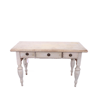 Painted Swedish Gustavian Style Two Drawer Desk