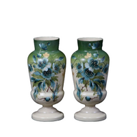 Pair of Circa 1900 Bristol Glass Vases