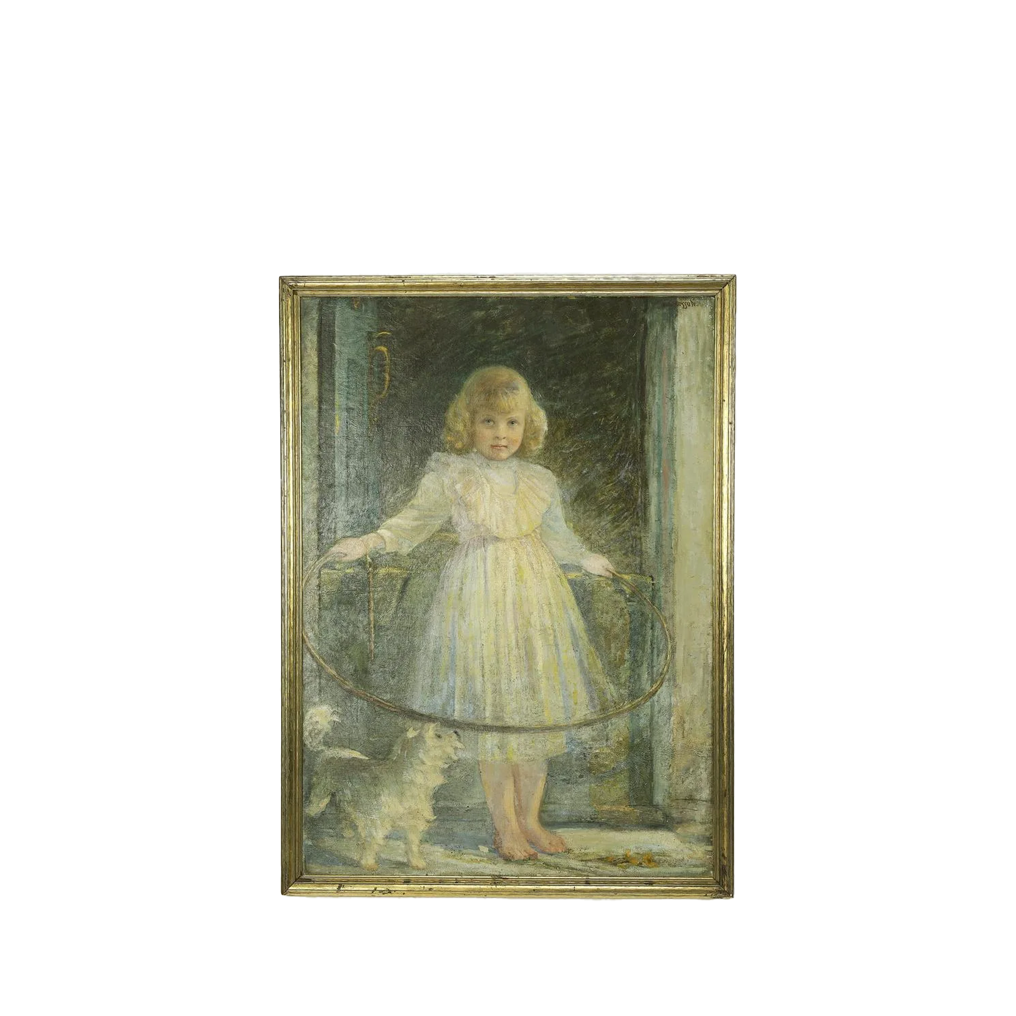 Signed William Closson O/b Portrait 'Playmates'