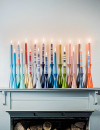 Striped Eco Dinner Candles