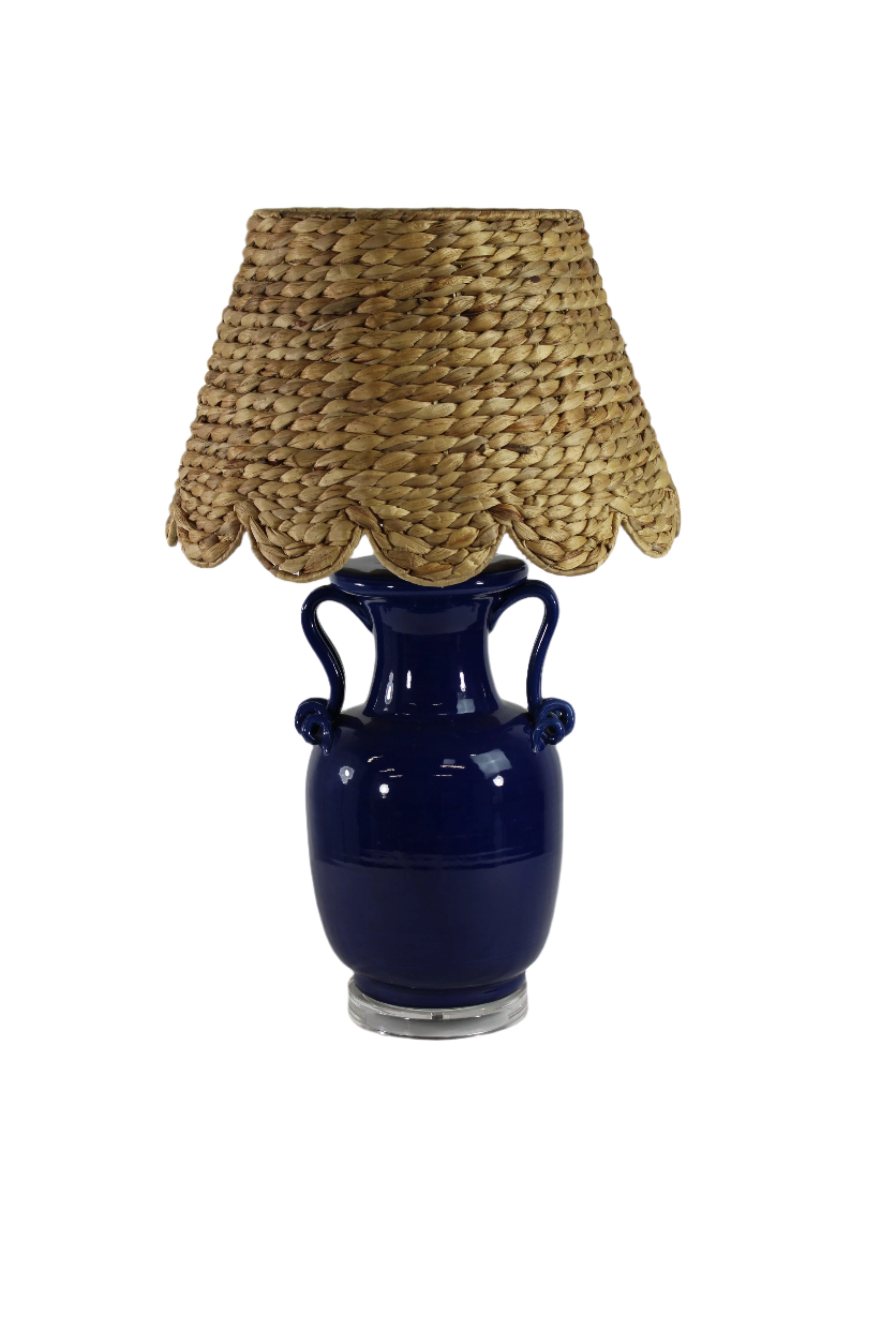 Pair of Navy Lamp with Handles