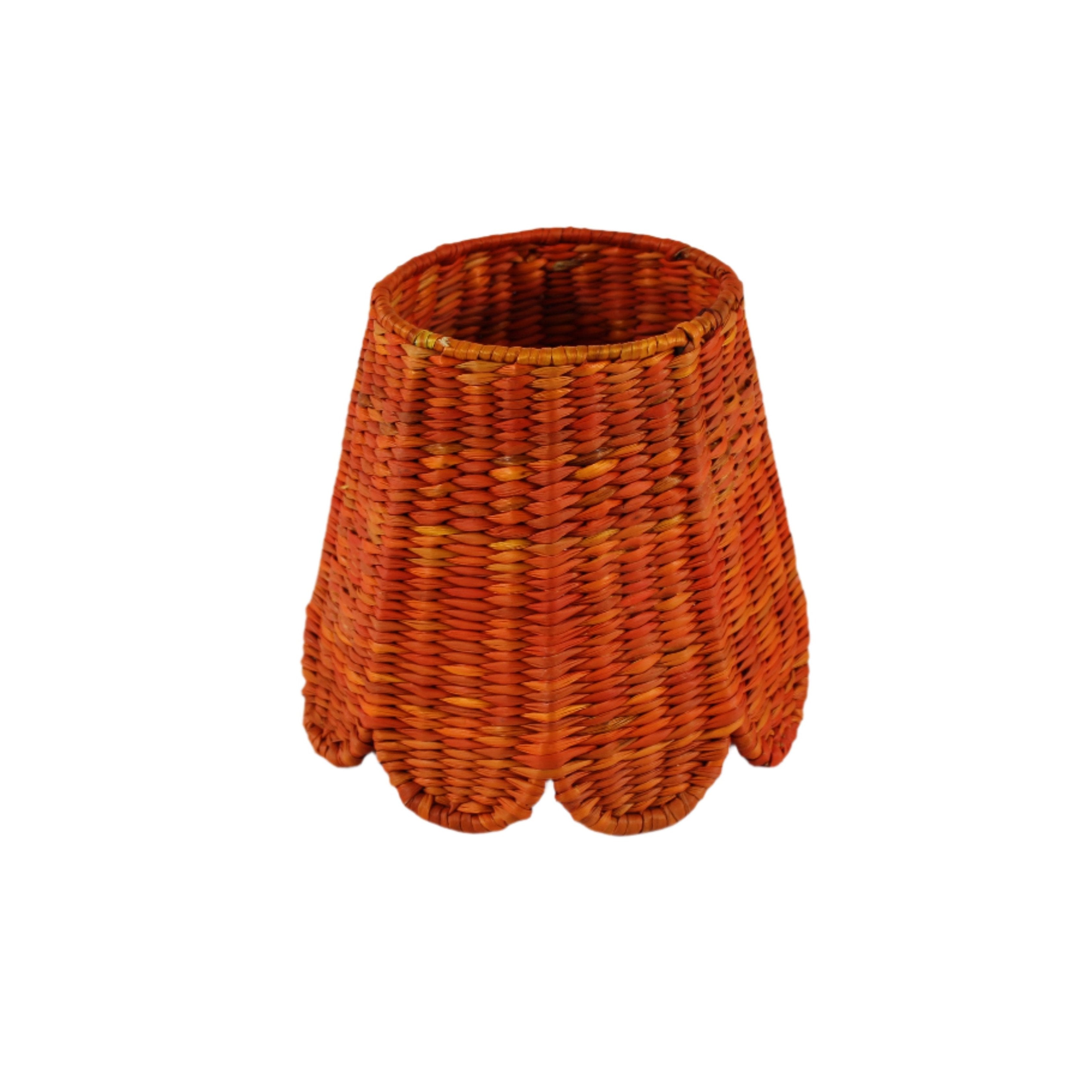 Small Seagrass Shade Cover (Scalloped in Orange)