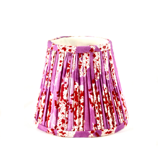 Gathered Fabric Lampshade - Empire in Paisley and Love