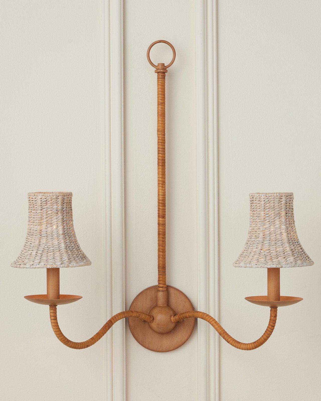 Bell Shaped Chandelier Shade Cover in Seagrass