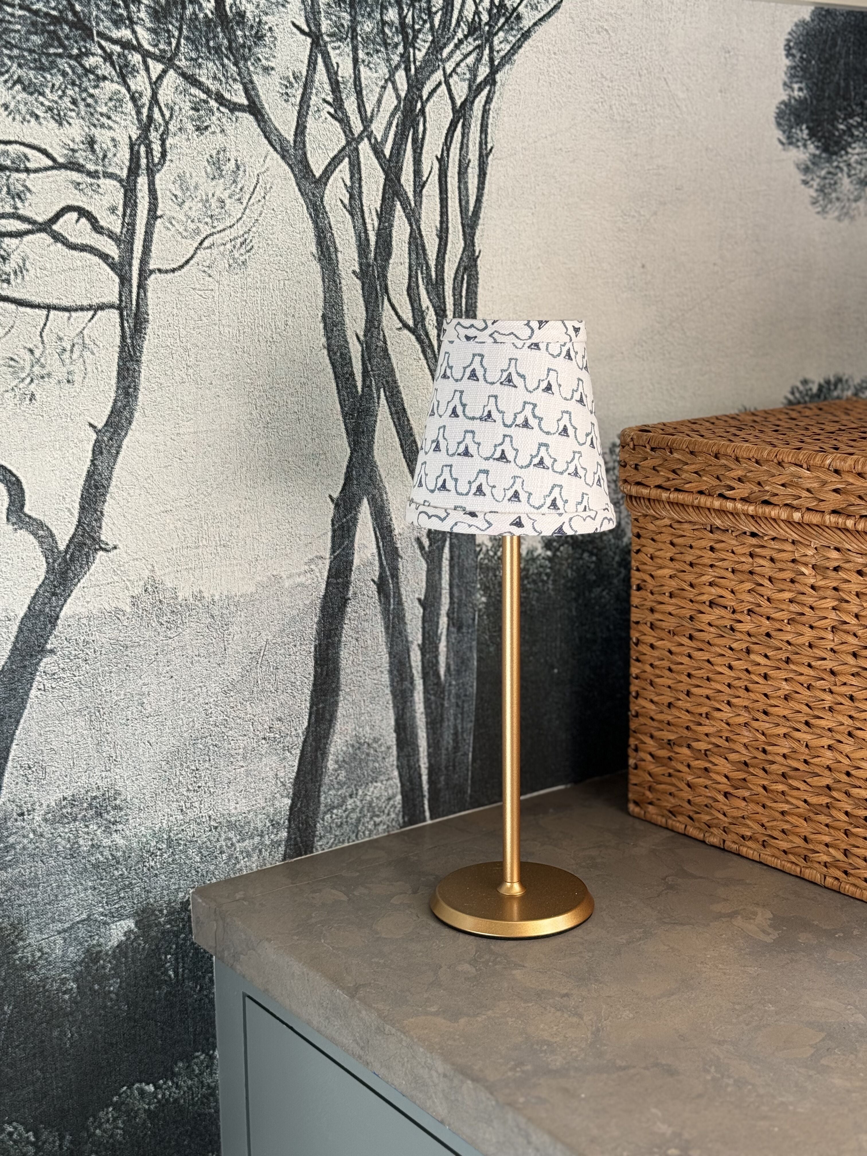 Small Linen Shade Cover in LS 522 Sailboat