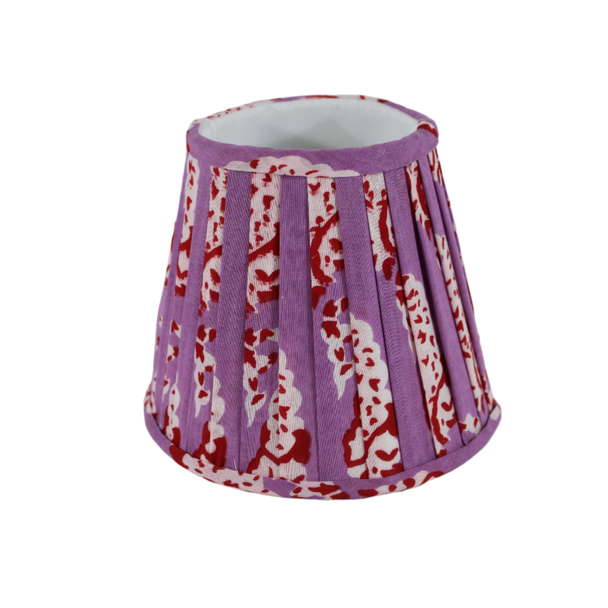 Small Fabric Shade Cover in Paisley and Love