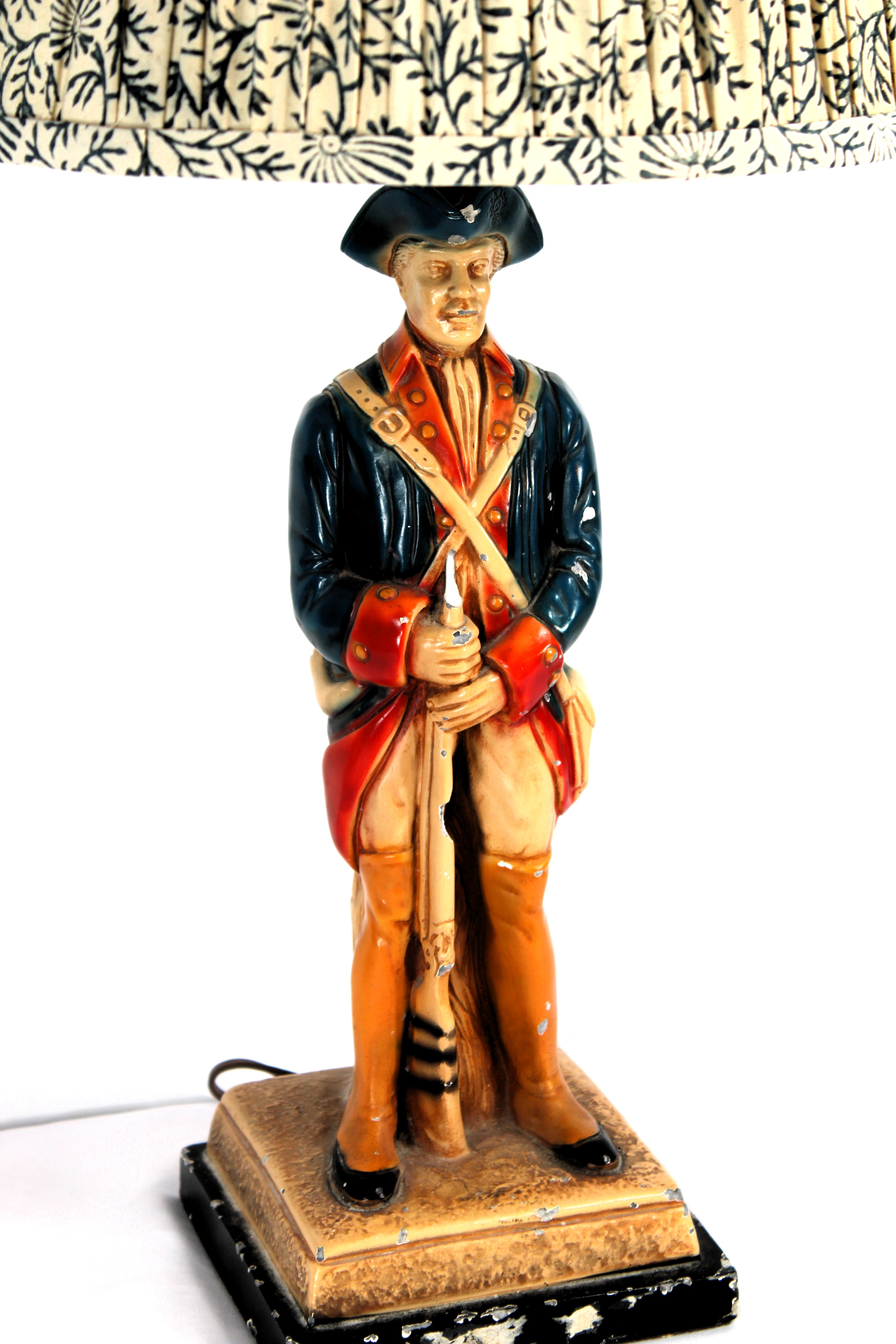 Colonial Soldier Lamp Stand