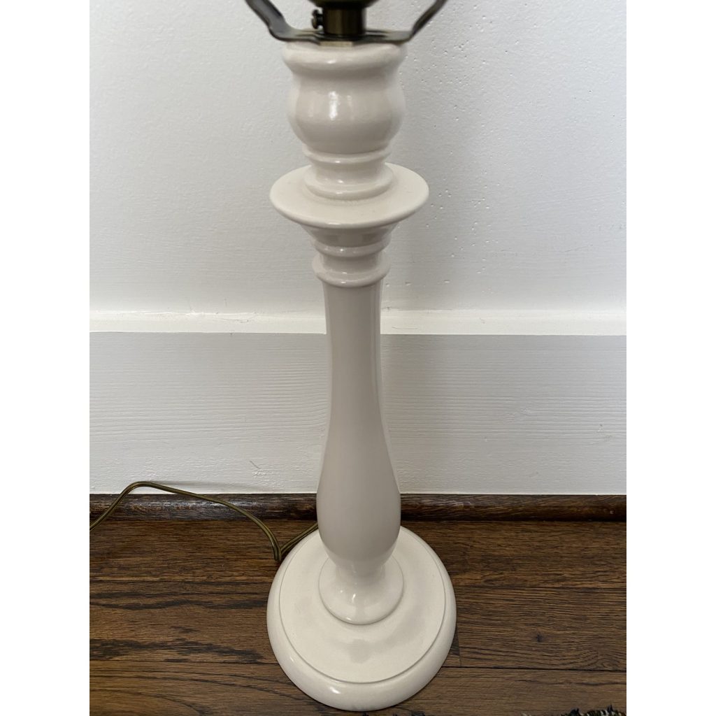 Pair of Ivory Candlestick Table Lamps