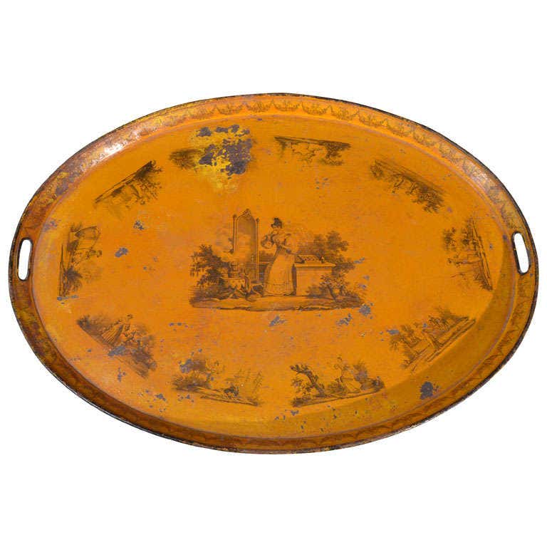 19th C. French Tole Tray
