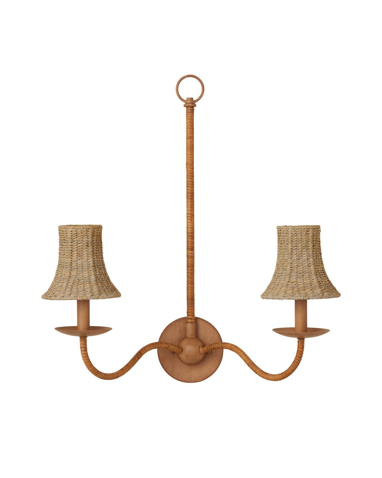 Bell Shaped Chandelier Shade Cover in Seagrass