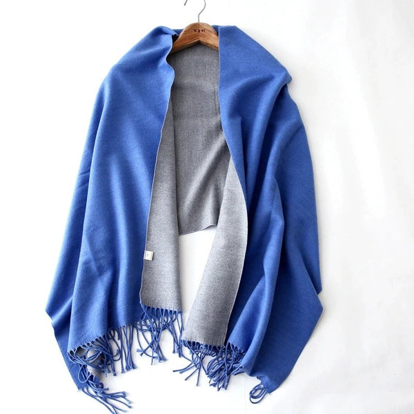 Cobalt Blue and Grey Wrap