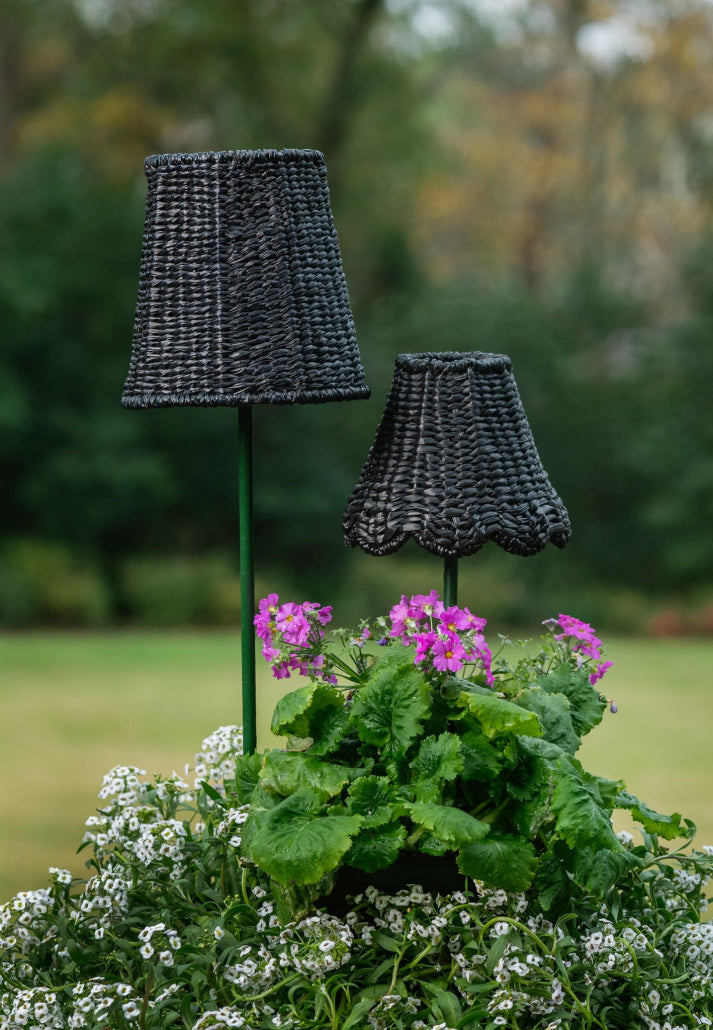 Woven Seagrass Lampshade (Empire in Black)