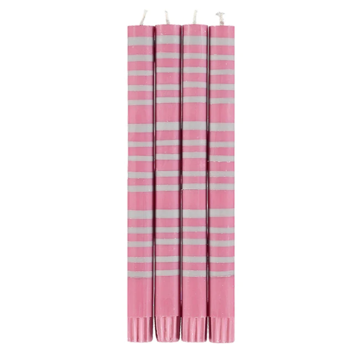 Striped Eco Dinner Candles
