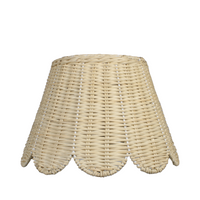 Scalloped Lampshade in Rattan