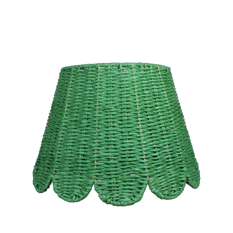 Twisted Rope Lampshade (Scalloped in Green)