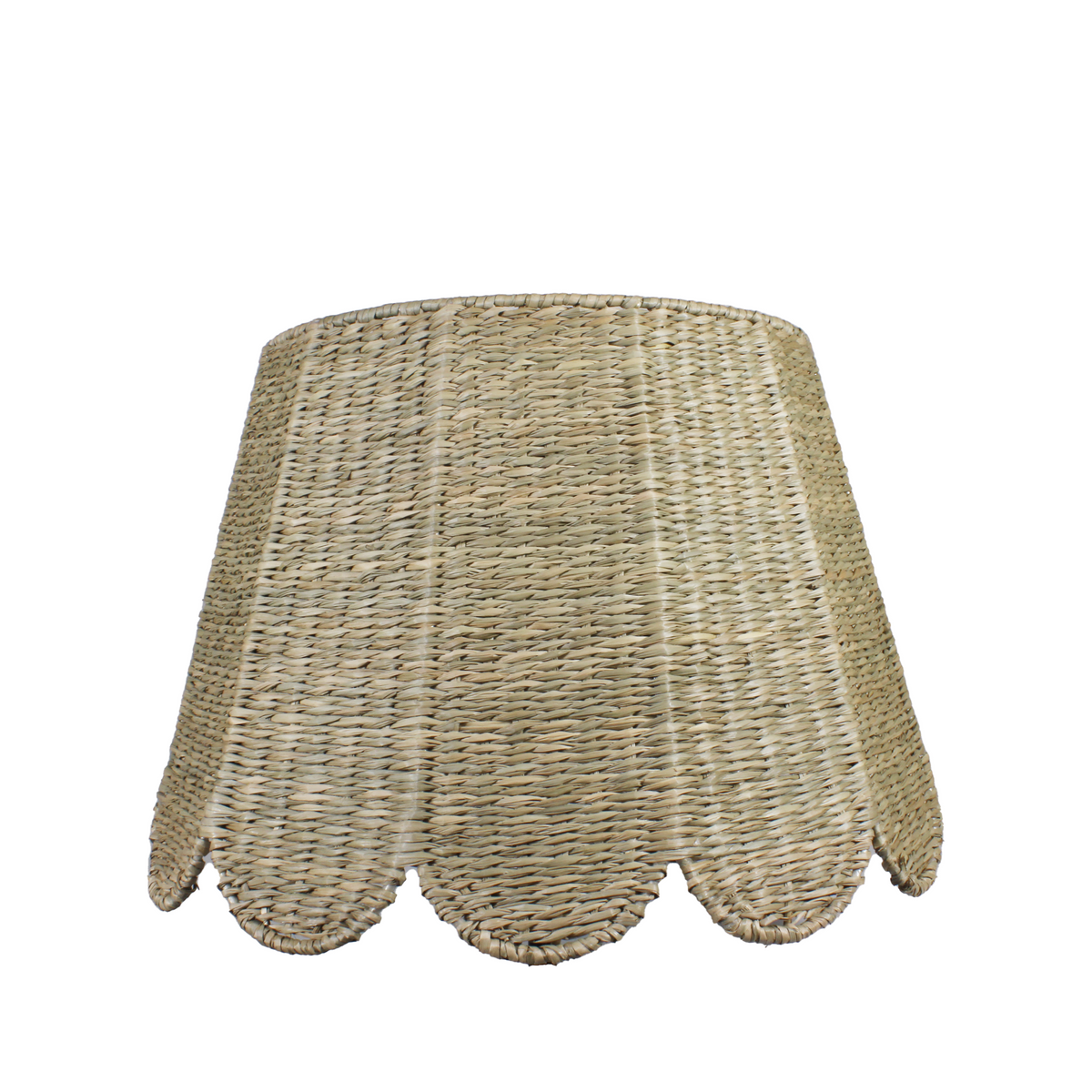 Scalloped Lampshade in Seagrass