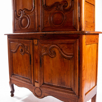 18th Century French Carved Pine Hutch