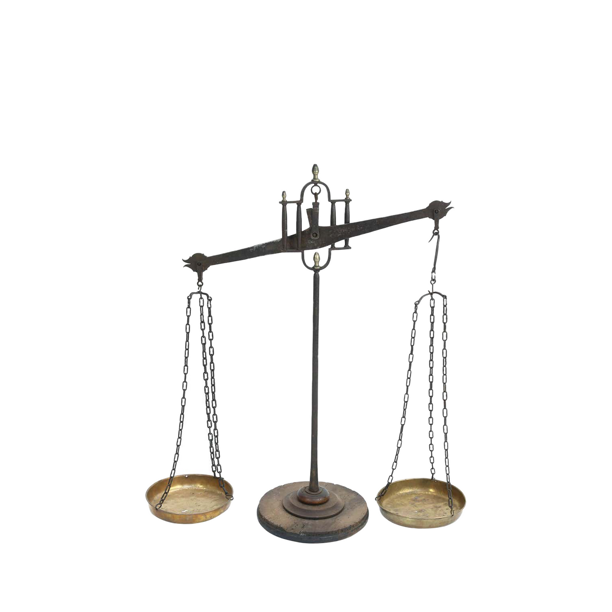 Balancing Scale Grey 19th Century Vintage Merchant Style Brass Balancing Scale