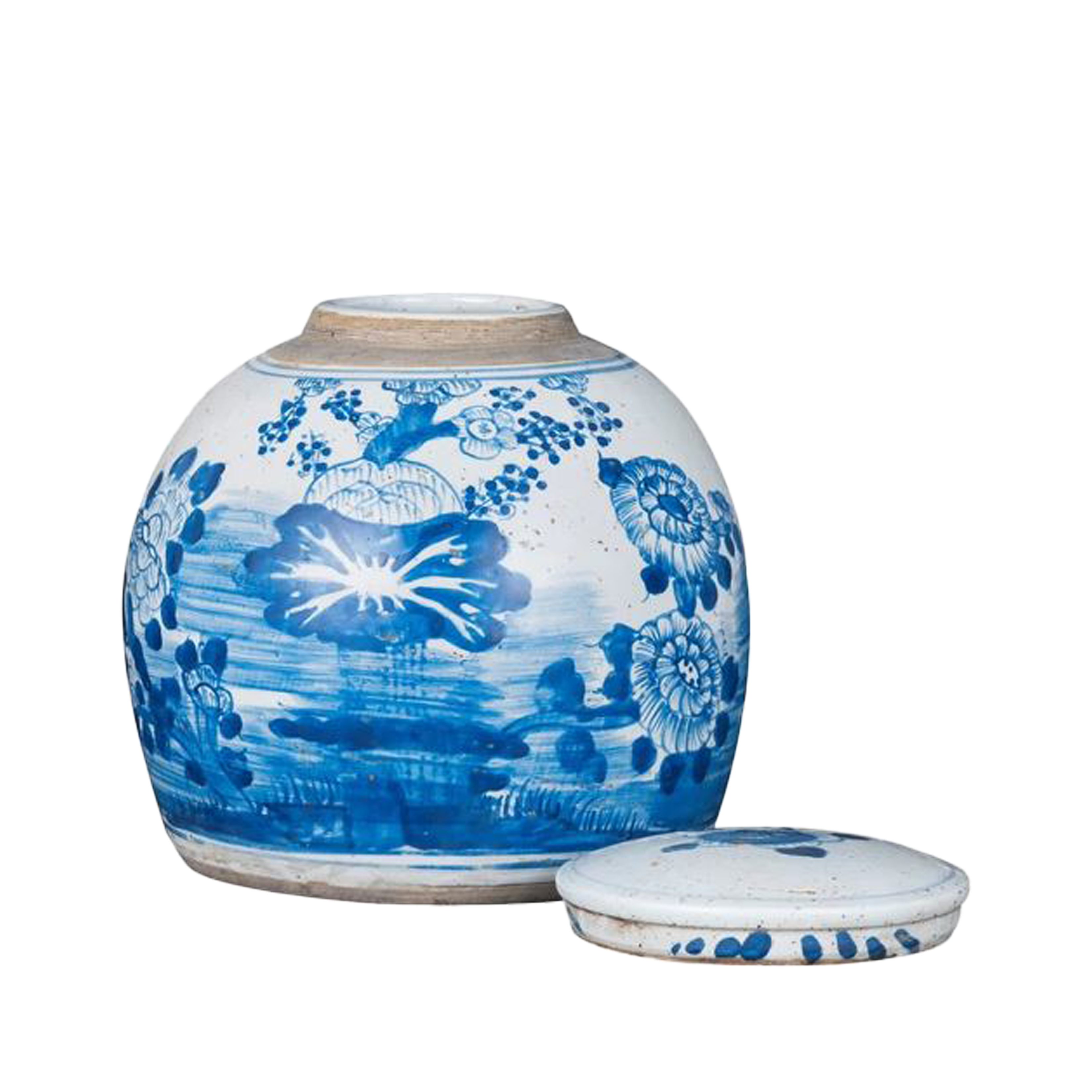 Small Vintage Ming Jar Four Season Plant