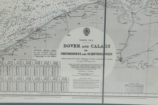 Dover to Calais, Antique Nautical Map