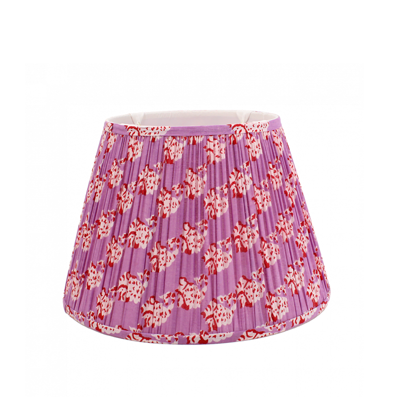 Gathered Fabric Lampshade - Empire in Paisley and Love