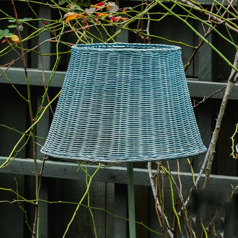 Rattan Lampshades (Empire  in Aegean Teal)