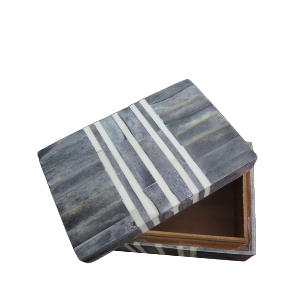 Grey and White Bone Inlay Box